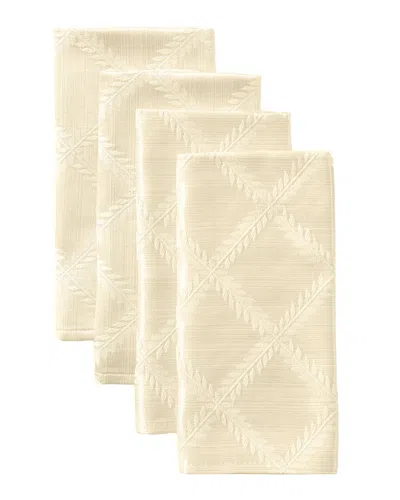 Lenox Set Of 4 Laurel Leaf Napkins In Neutral