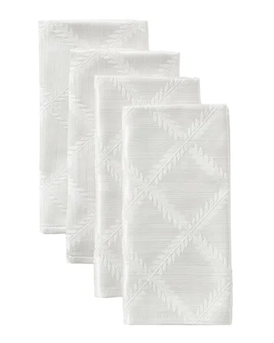 Lenox Set Of 4 Laurel Leaf Napkins In White