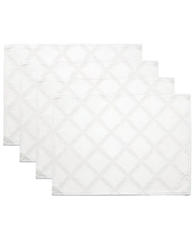 Lenox Set Of 4 Laurel Leaf Placemats In White