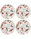Lenox Set Of 4 Nutcracker Ballet Accent Plates In Multi