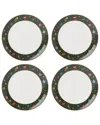 Lenox Set Of 4 Nutcracker Ballet Dinner Plates In Multi