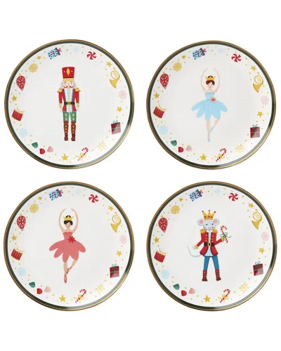 Lenox Set Of 4 Nutcracker Ballet Tidbit Plates, Assorted In Multi