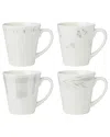 Lenox Set Of 4 Oyster Bay Assorted Mugs