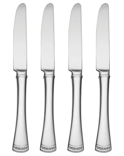 Lenox Set Of 4 Portola Dinner Knives In Silver