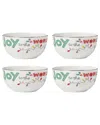 Lenox Set Of 4 Snoopy Christmas All-purpose Bowls
