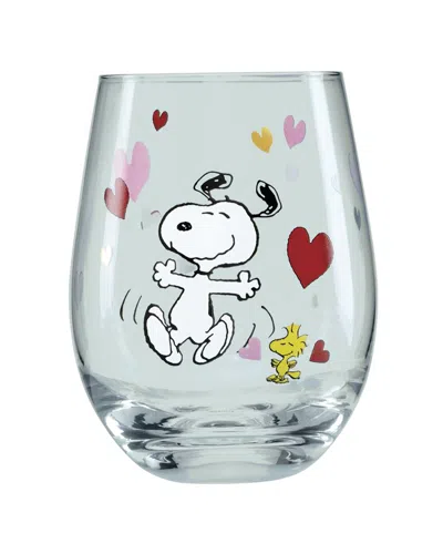 Lenox Set Of 4 Snoopy Valentine's Day Tumblers In Blue