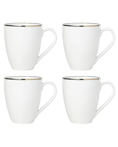 Lenox Set Of 4 Trianna Mugs In White
