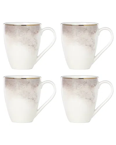 Lenox Set Of 4 Trianna Mugs In Purple