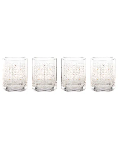Lenox Set Of 4 Tuscany Classics Double Old Fashioned Glasses In Gold