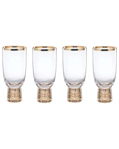 Lenox Set Of 4 Tuscany Classics Frost All-purpose Glasses In Brown