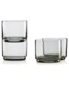 Lenox Set Of 4 Tuscany Classics Stackable Short Glasses In Black