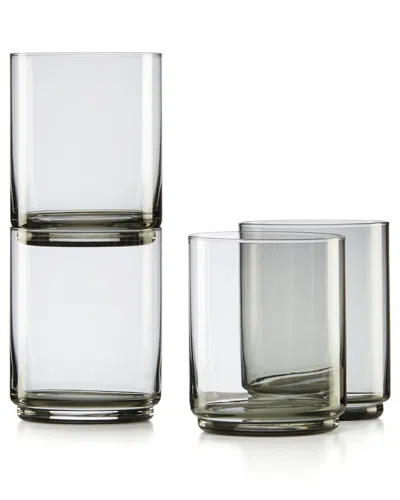 Lenox Set Of 4 Tuscany Classics Stackable Tall Glasses In Black