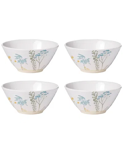 Lenox Set Of 4 Wildflowers All-purpose Bowls In White