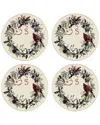 Lenox Set Of 4 Winter Greetings Salad Plates In White