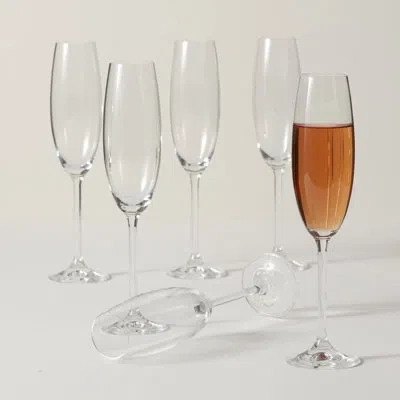 Lenox Set Of 6 Tuscany Classics 8 Oz. Glass Flute In Clear