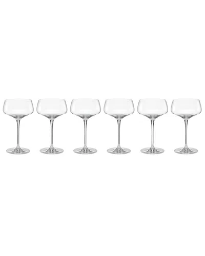 Lenox Set Of 6 Tuscany Classics Angled Coupes In Transparent