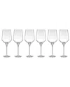 Lenox Set Of 6 Tuscany Classics Angled Optic Wine Glasses