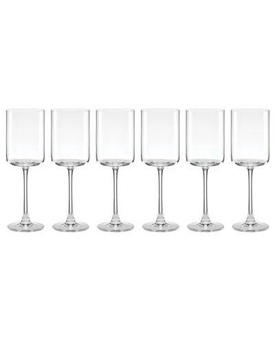 Lenox Set Of 6 Tuscany Classics Straight White Wine Glasses In Transparent