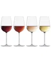 Lenox Tuscany Victoria James Signature Series Warm & Cool Region Wine Glasses, Set Of 4