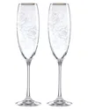 Lenox Silver Peony Toasting Flutes