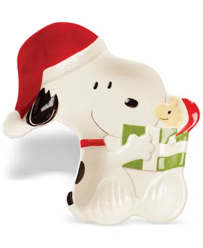 Lenox Snoopy & Woodstock Figural Candy Dish In Ivory
