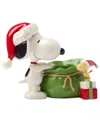 Lenox Snoopy Christmas Santa Sack Candy Bowl In Multi
