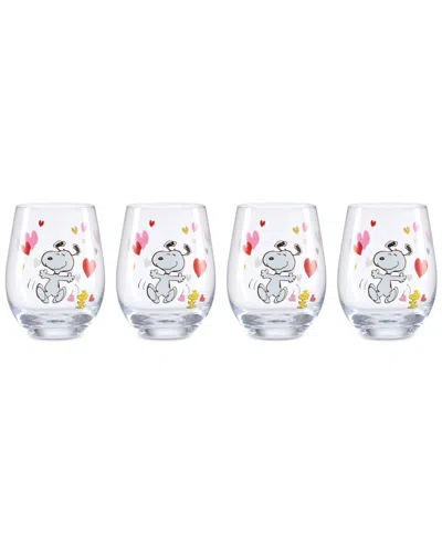 Lenox Snoopy Heart Tumblers, Set Of 4 In Multi