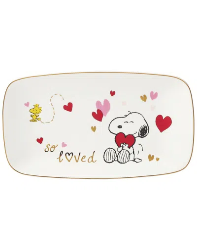 Lenox Snoopy Valentine's Day Hors D'oeuvres Tray In Multi