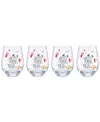 Lenox Snoopy Heart Tumblers, Set Of 4 In Multi And No Color