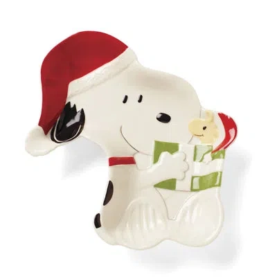 Lenox Snoopys Christmas Snoopy Christmas Candy Dish In Multi