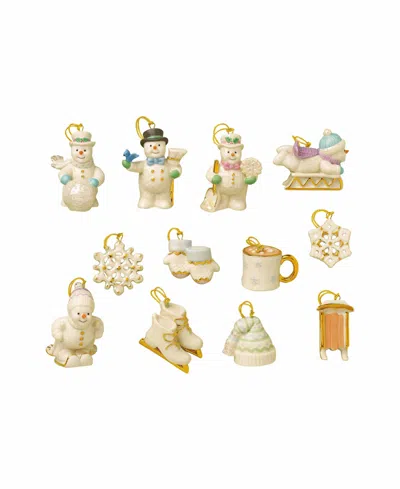 Lenox Snow Pals 12-piece Ornament Set In Neutral