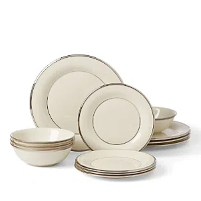 Lenox Solitaire 12-piece Dinnerware Set, Service For 4 In Neutral