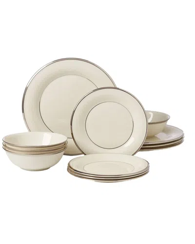 Lenox Solitaire 12pc Dinnerware Set In Neutral