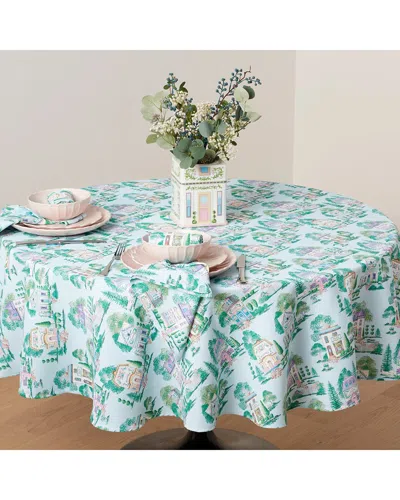 Lenox Spice Village Allover Round Tablecloth In Blue