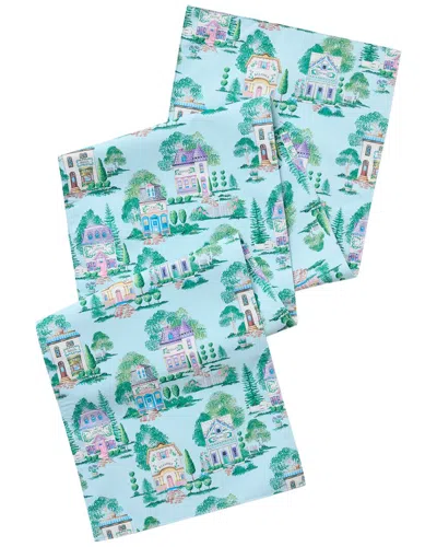 Lenox Spice Village Allover Runner In Blue