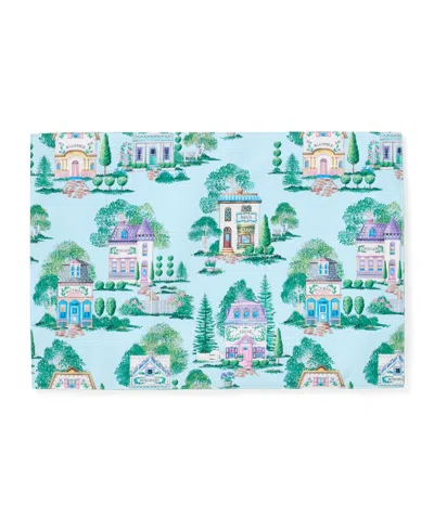 Lenox Set Of 4 Spice Village Allover Placemats In Blue
