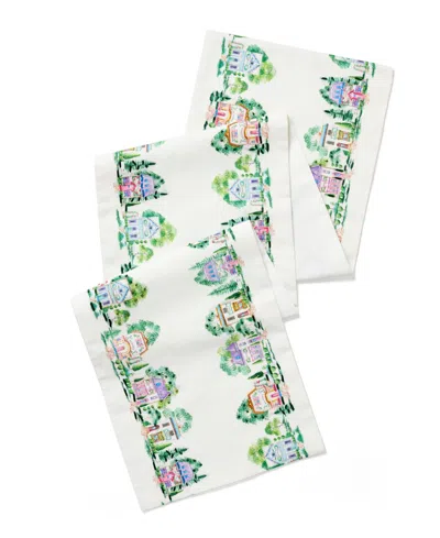 Lenox Spice Village Table Runner, 14" X 70" In White