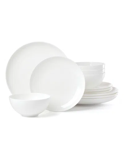 Lenox Studio 1414 Coupe 12-pc. Dinnerware Set, Service For 4 In White