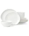 Lenox Studio 1414 Curve 12pc Dinnerware Set For 4 In White