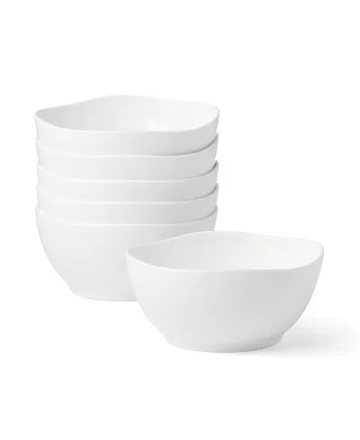 Lenox Studio 1414 Curved All Purpose Bowls, Set Of 6 In White