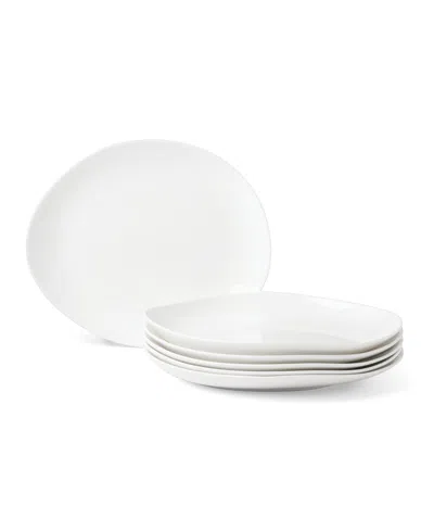Lenox Studio 1414 Curved Dinner Plates, Set Of 6 In White
