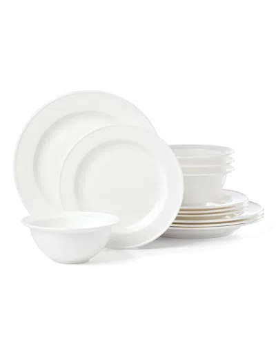 Lenox Studio 1414 Rimmed 12-pc. Dinnerware Set, Service For 4 In White