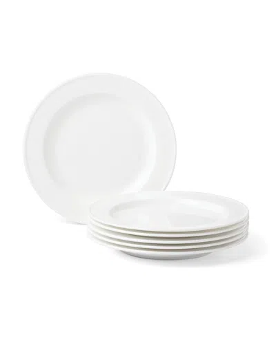 Lenox Studio 1414 Rimmed Accent Plates, Set Of 6 In White