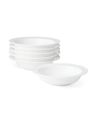 Lenox Studio 1414 Rimmed Pasta Bowls, Set Of 6 In White