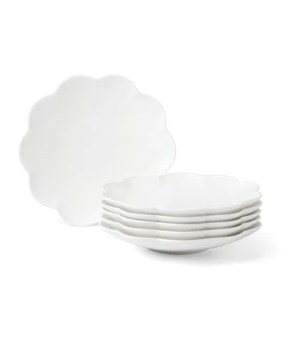 Lenox Studio 1414 Scallop Accent Plates, Set Of 6 In White