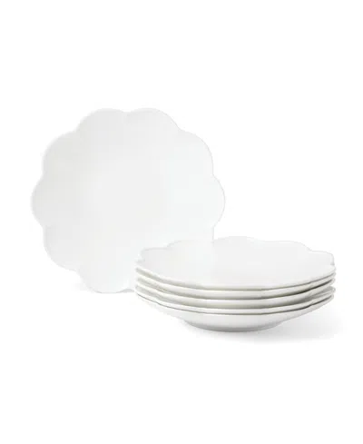 Lenox Studio 1414 Scallop Dinner Plates, Set Of 6 In White