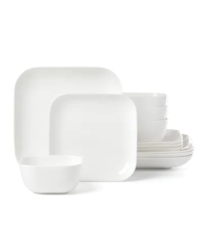 Lenox Studio 1414 Square 12-pc. Dinnerware Set, Service For 4 In White
