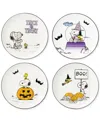Lenox The Great Pumpkin Assorted Accent Plates, Set Of 4 In Ivory