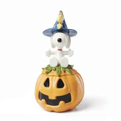 Lenox The Great Pumpkin Covered Candy Dish In Black;white;green