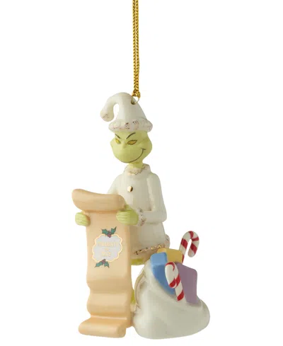 Lenox The Grinch List Holiday Ornament In Multi